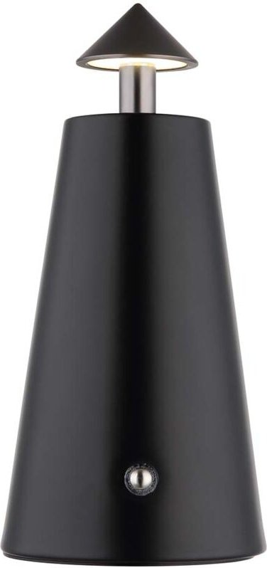 Tischleuchte Beistelllampe Leselampe Metall schwarz matt Touchdimmer LED H 19cm