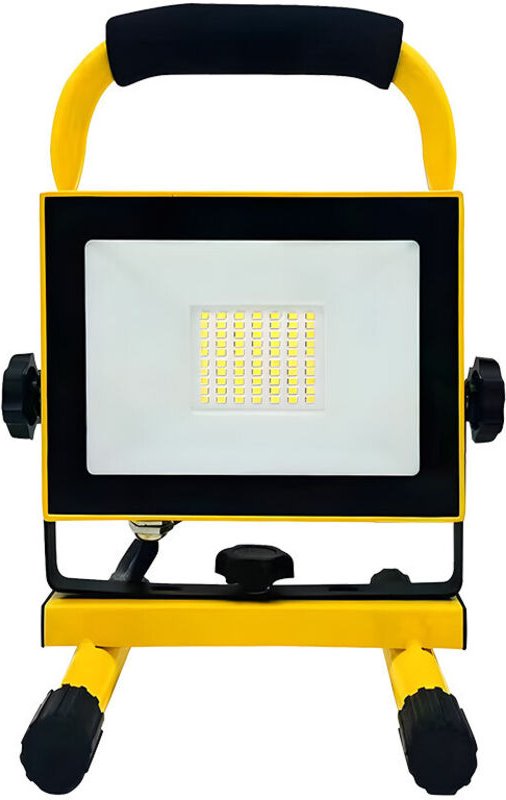 Tragbarer LED-Projektor der Coyote-Serie, 50 W, 4000 lm, 6500 K, 25 x 18,5 cm, Schwarz/Gelb, IP65