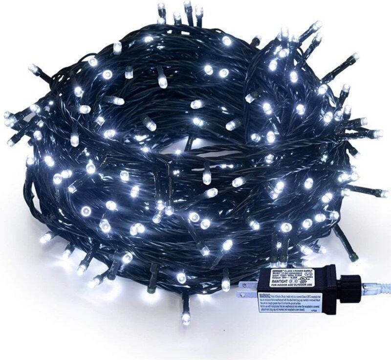 Dekoration Weihnachtslicht im Freien, 10 m, 100 LEDs, Weihnachtsbaum-Lichtergirlande, 8 Modi, wasserdicht, helle LED für...