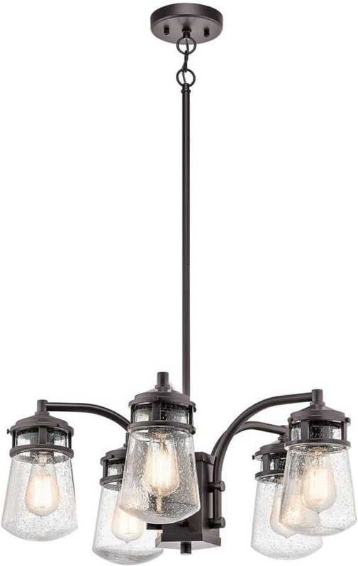 Elstead - Lyndon - 5 Light Outdoor Kronleuchter Pendelleuchte Bronze IP44, E27