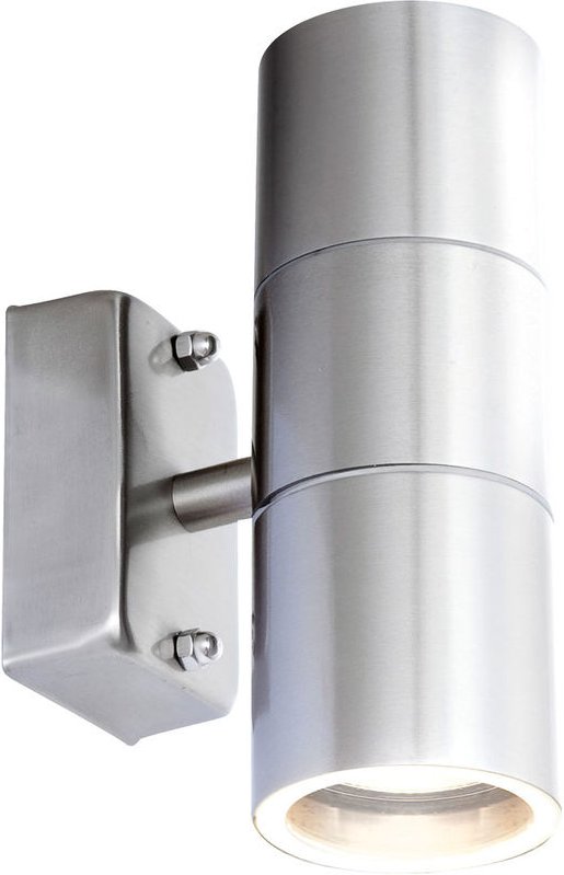 LED Wand Lampe Außen Bereich Edelstahl Terrassen Glas Strahler UP DOWN