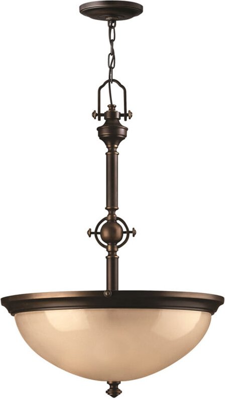 Mayflower - 3 Lichtdeckenanhänger Bronze, E27 - Elstead