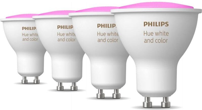 Philips Hue Vorteilspaket – GU10 – mit 4 Spots – Weiß und Farbambiente