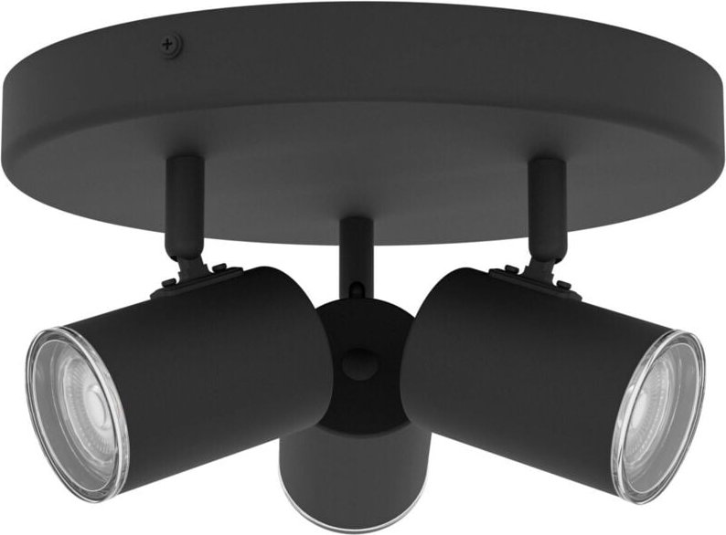 Eglo Leuchten 3er Spot Rondell Consuma 1 Ø 25 x 13 cm schwarz Deckenlampen & Kronleuchter