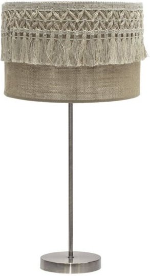 Fabrilamp - Große Tischlampe ekaterina 1xe27 Leder/Sack 63x30x30 cm mit Posamenten