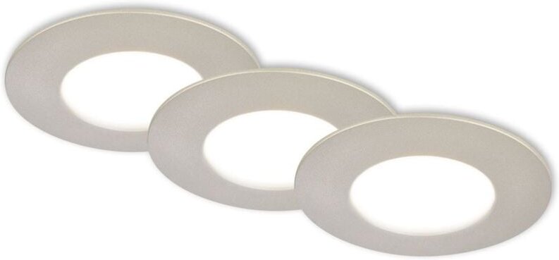 Cts led recessed spots, set of 3, matt-nickel, 3xL