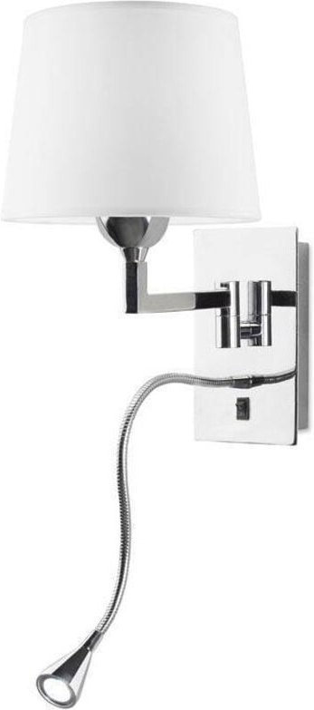 Oxford - led 2 Light Innenwandleuchte Chrom mit Lesung, E27 - Leds-c4