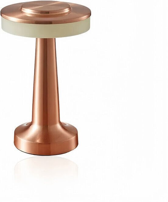 Wiederaufladbare, berührungsempfindliche Tischleuchte in Antik-Kupfer-Optik, Designer-Stil, 3-farbige LED mit einstellba...