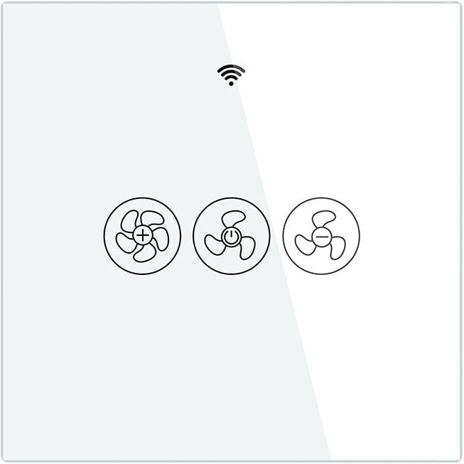 WiFi Smart Deckenventilator Licht Wandschalter, Smart Life/Tuya app Fernbedienung Verschiedene Geschwindigkeitsregelung,...