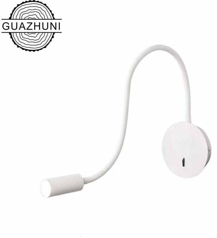 Wand-Leseleuchte 3W LED 3000K Schwanenhals-Leseleuchte, (Weiß)