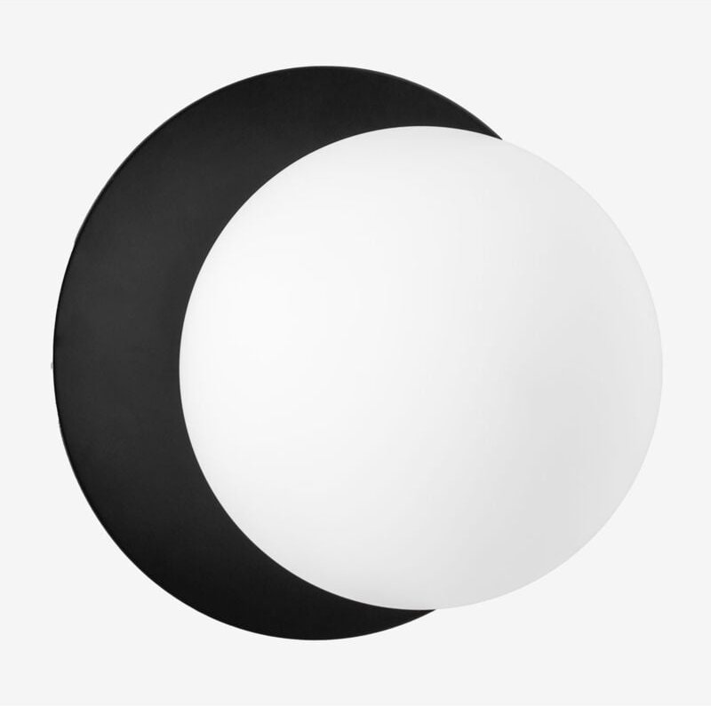 SKLUM Wandlampe aus Eisen und Glas Anine Schwarz Ø15 cm