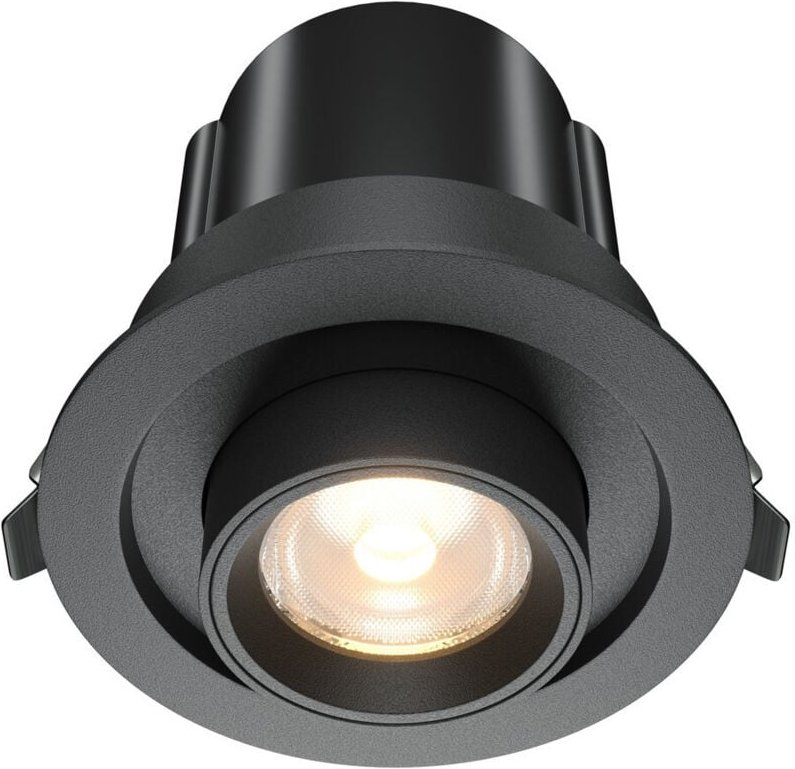 Maytoni Hidden Rundes Einbau-Downlight Schwarz 3000K 760lm
