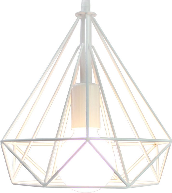 Wottes - Hängeleuchte Retro Kronleuchter Weiß Pendelleuchte für Schlafzimmer Wohnzimmer Restaurant