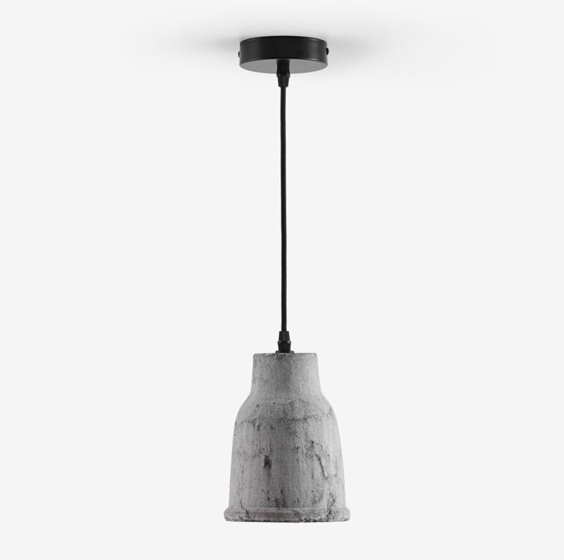 Sklum - Deckenleuchte Sainza aus Terrakotta Helles Grau Ø14 cm