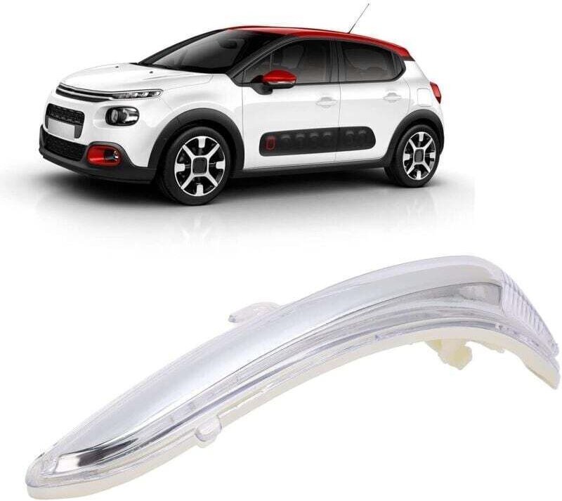 Blinkergehäuse für linken Außenspiegel, passend für Citroen C3 C4 Peugeot 208 (2008), Teilenummern: 9814464880, 98144646...
