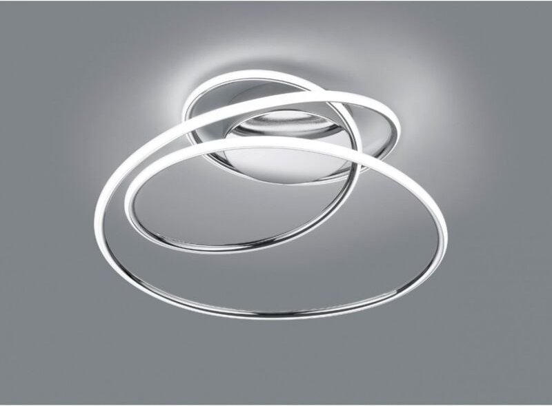 Vortice Design Deckenleuchte Chrom Led Dimmer 4000k Bologna Trio Beleuchtung