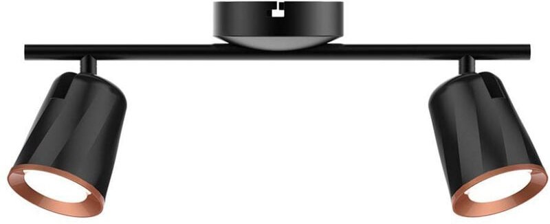 V-TAC 12W LED-Doppelwandstrahler mit verstellbarem Kopf, Schwarz, Naturweiß, IP20