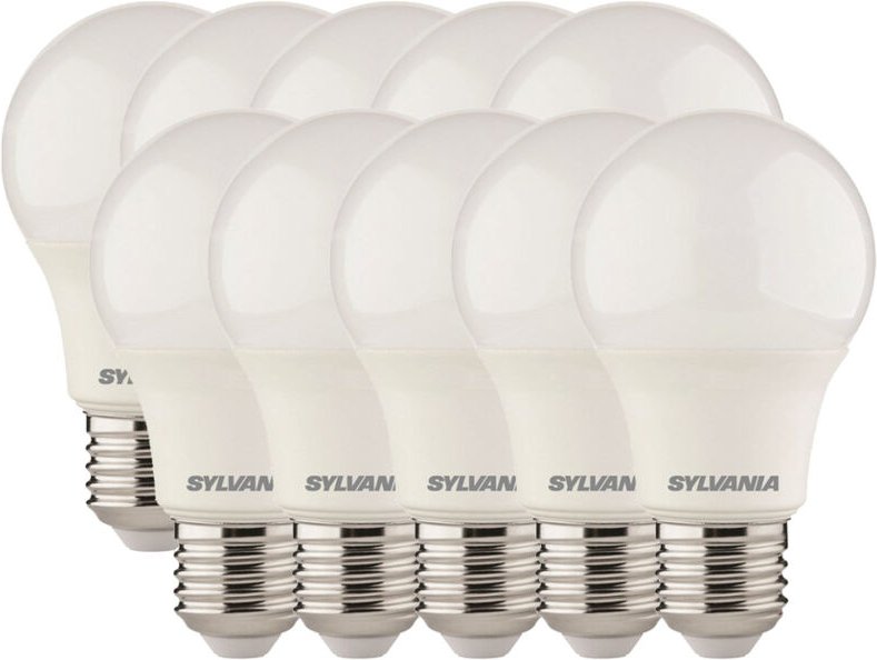 Klassische LED-Glühbirnen, Mehrfachrichtung, 8W Warmweiß E27, Packung zu 10 - Sylvania