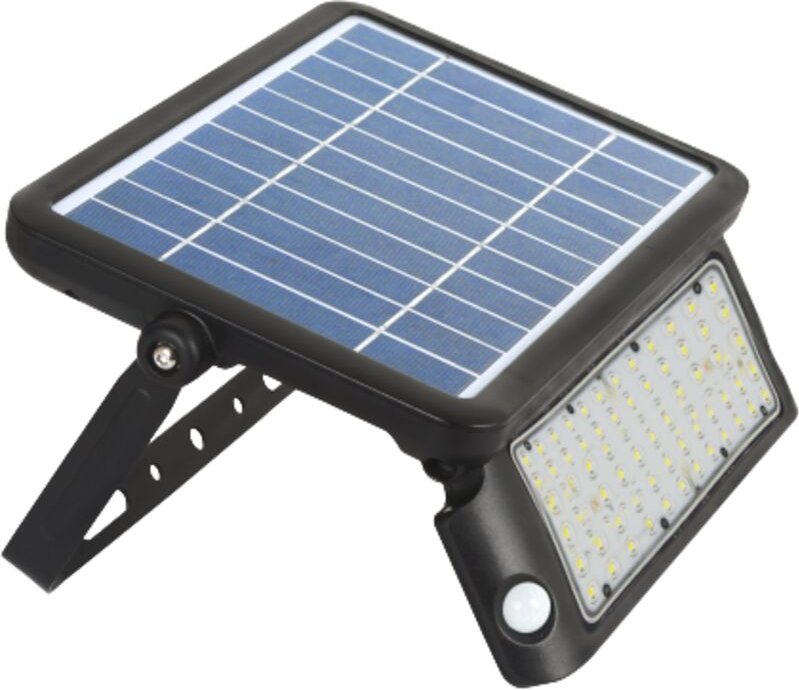 V-TAC Solar-LED-Wandleuchte, 10W LFP-Akku, Sensoren, kippbare Sockel, Naturweiß IP44