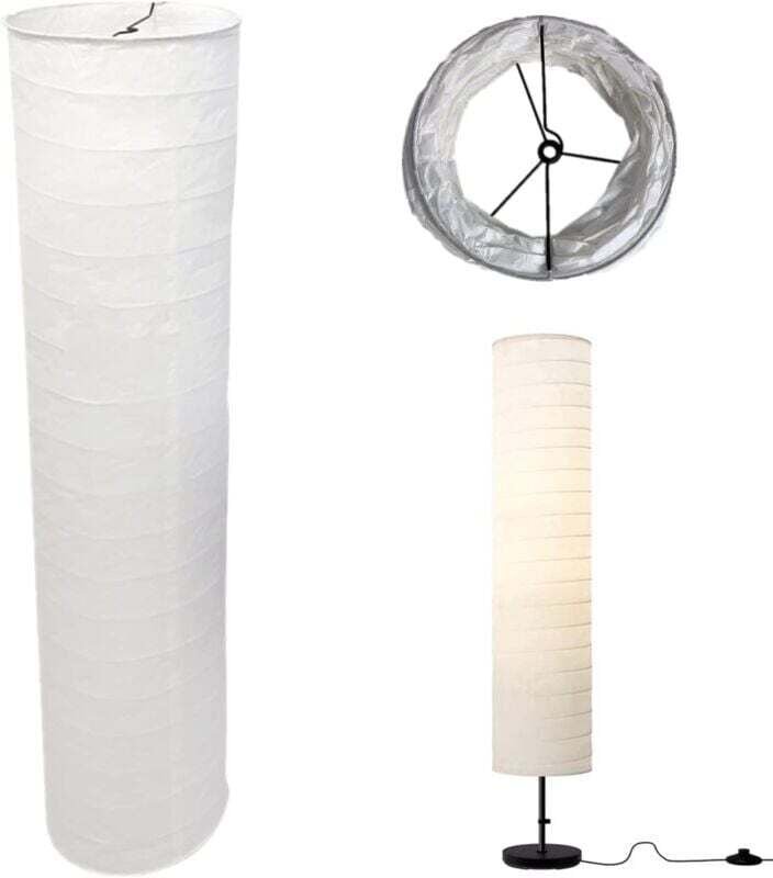 Lampenschirm aus Reispapier, Ersatzlampenschirm für Schlafzimmer, Wohnzimmer, Tischlampenabdeckung, Stehlampe, weißer Sä...