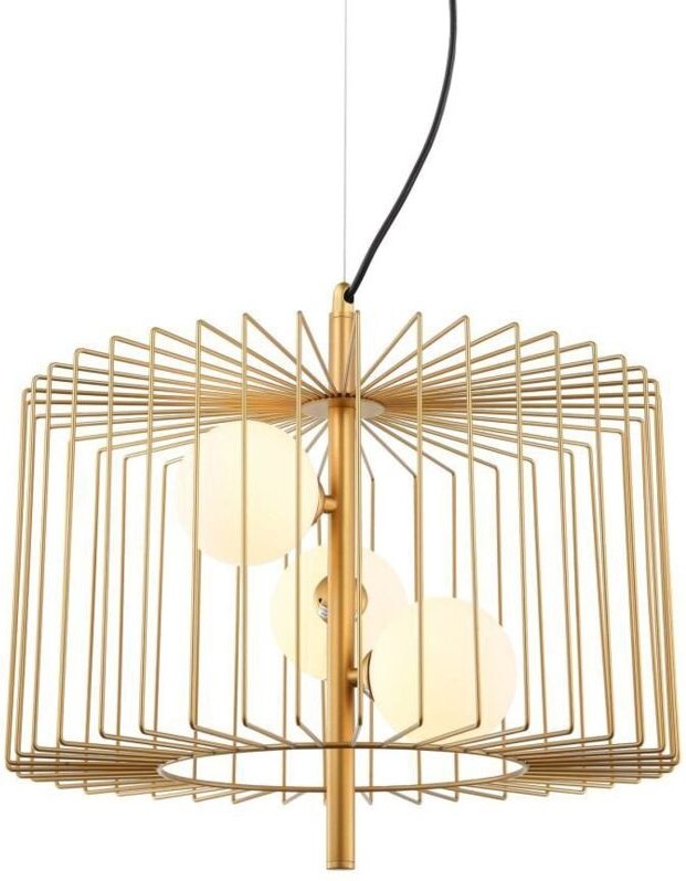 Daren - Moderner hängender Anhänger goldenes 3 Licht mit Gold, weißer Schatten, G9 - Italux