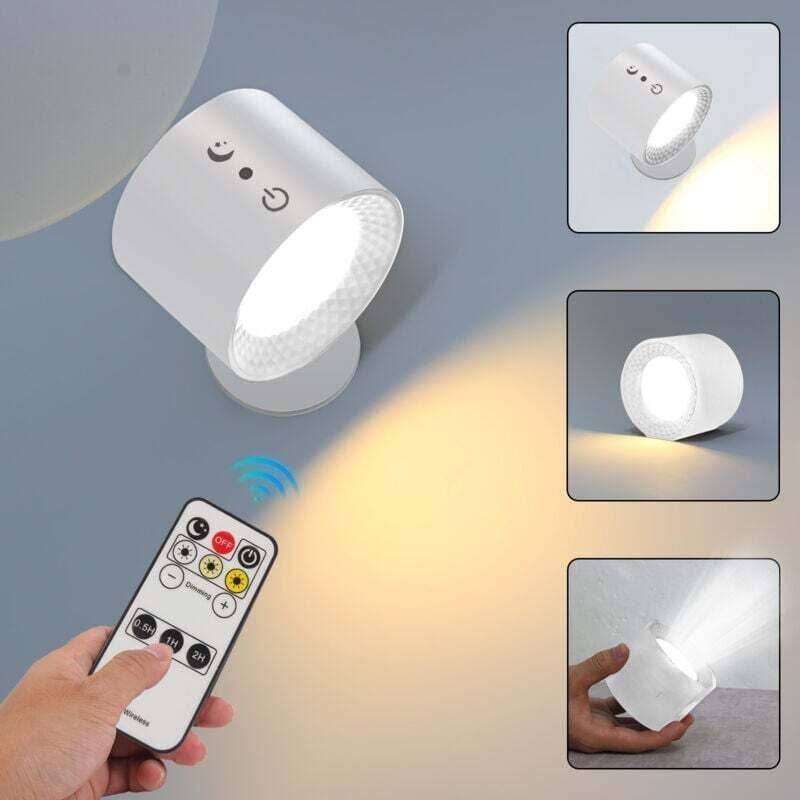 Doppelseitige LED-Wandleuchte mit Fernbedienung, batteriebetrieben, Touch-Bedienung, 3 Farbtemperaturen, USB-Anschluss, ...