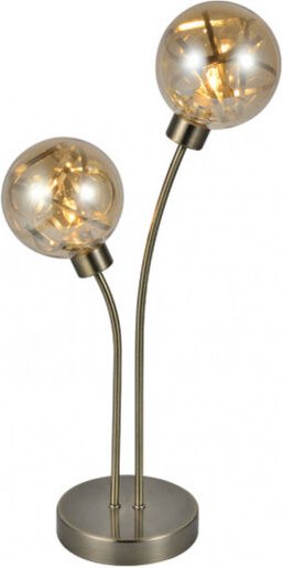 Tischleuchte of zwei Lampenschirme Modell VARANASI Leder FABRILAMP