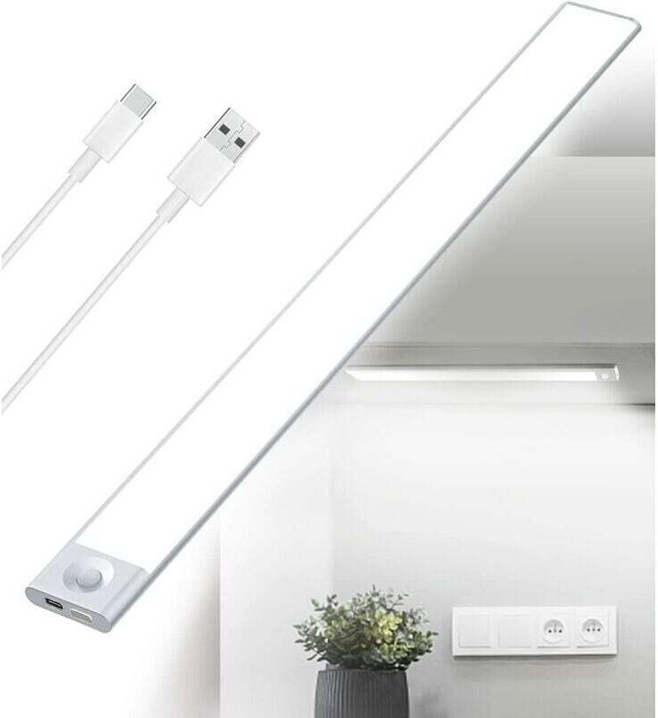 USB wiederaufladbare LED-Küchen-Unterbauleuchte, 2500 mAh, 40 cm, dimmbar, Schranklampe, Bewegungsmelder, LED-Leiste, ka...