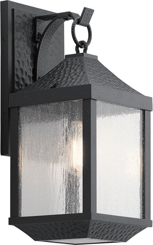 Springfield Outdoor 1 Leichte mittlere Wandlaterne, Distressed Black, IP44, E27 - Elstead