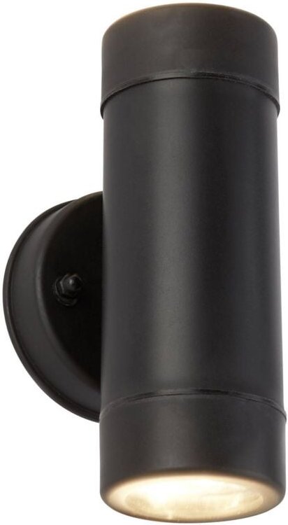 Searchlight - Outdoor - 2 Light Outdoor Up Down Wandleuchte Schwarz IP44, GU10