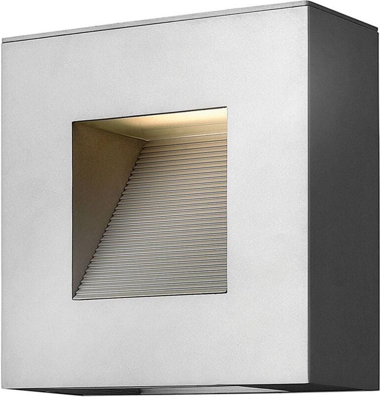 Elstead - Wandlampe Außenleuchte Hoflampe led Down Strahler Glas geätzt Alu titan