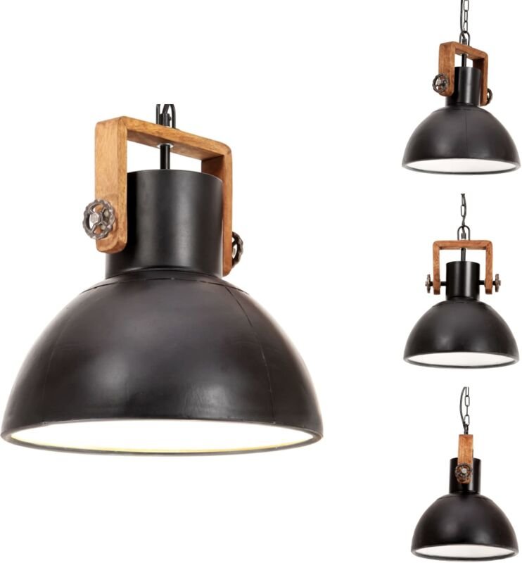 Hängelampe Industriestil 25 W Schwarz Rund 30 cm E27 - Hängelampe - Industrielampen - Wohnraumbeleuchtung - Küchenlampe ...