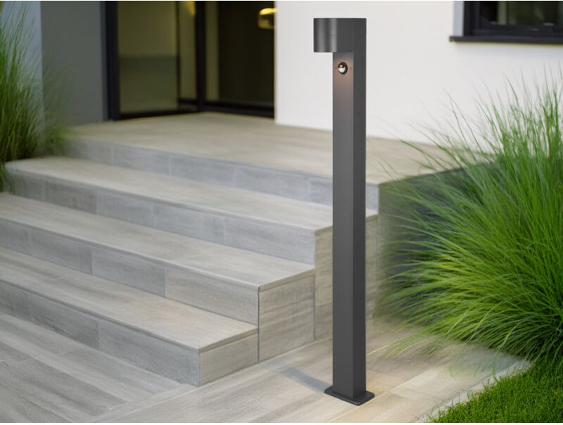 Webmarketpoint - Wegeleuchte roya mit Bewegungsmelder Höhe 100cm, Anthrazit