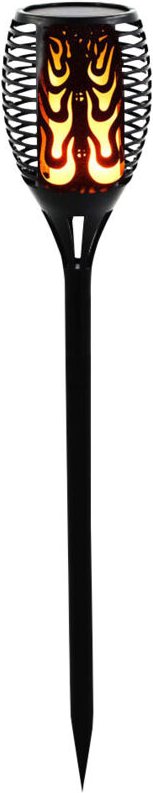 Solarleuchte Feuereffekt Außenlampe Steckleuchte Flammeneffekt Gartenstecker Fackel, schwarz, led warmweiß, DxH 12x85 cm