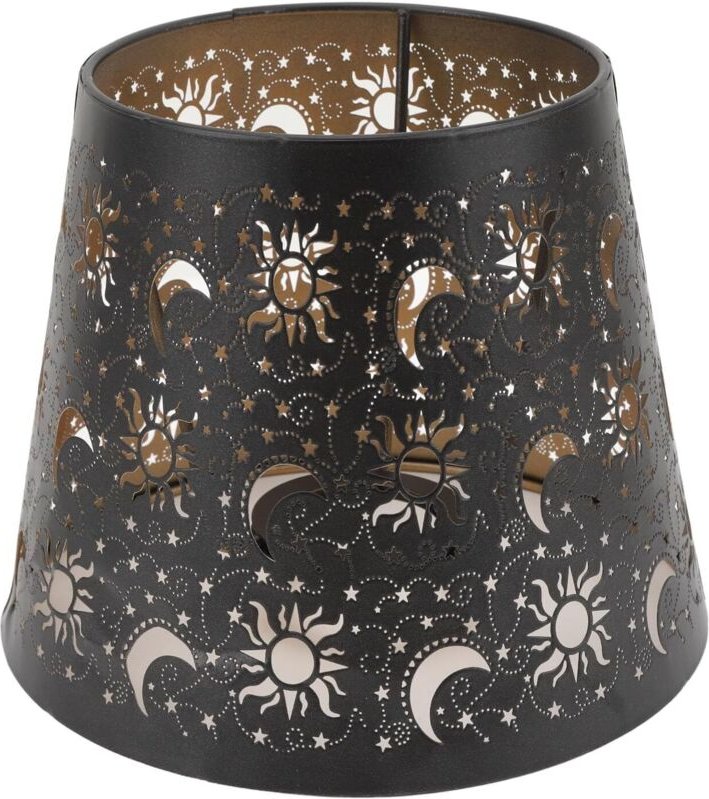 CCYKXA Lampenschirm aus Metall, hohler Eisenlampenschirm, Lampenschirm mit Metallgravur, Lampenschirm zum Aufclipsen, Er...