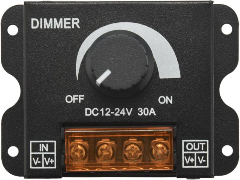 LED Licht Einsteller DC 12-24V 30A / Kein mit Knopf Schalter Leiste Helligkeits Regler Dimmer