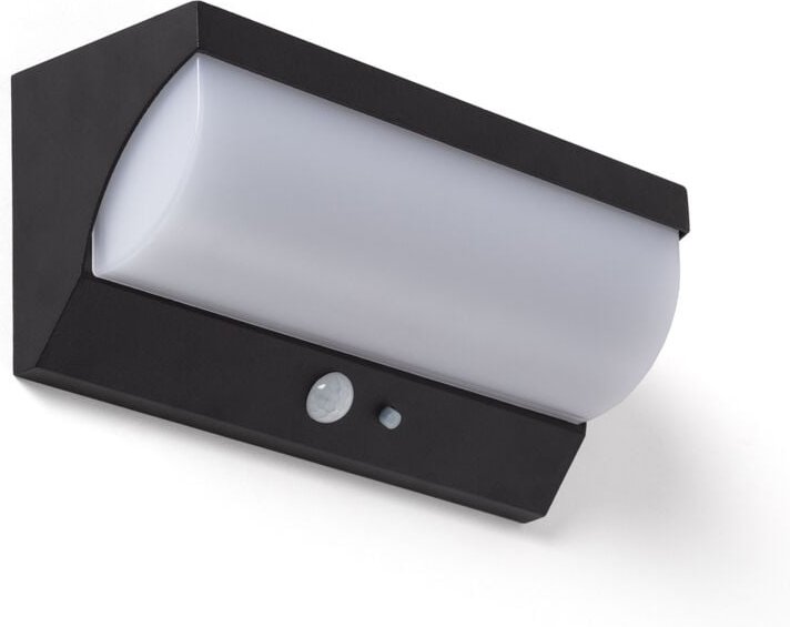 Efectoled - led Wandleuchte Außen Solar 5W Aluminium mit Bewegungssensor Goran Schwarz