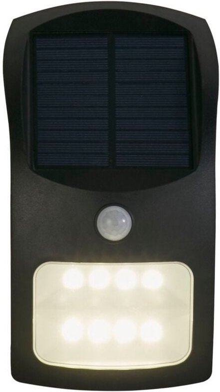 Searchlight - Wandleuchte Außenleuchte led Solarleuchte Gartenlampe Sensor Schwarz h 20 cm