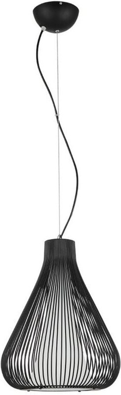 Inksis - Industrie- und Retro-hängender Anhänger Schwarzes 1 Licht mit schwarzem Metallschirm, E27 - Italux