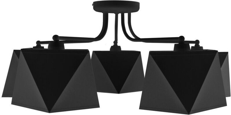 Helam - adamant Halbbündige Deckenleuchte mit mehreren Armen Schwarz 75cm