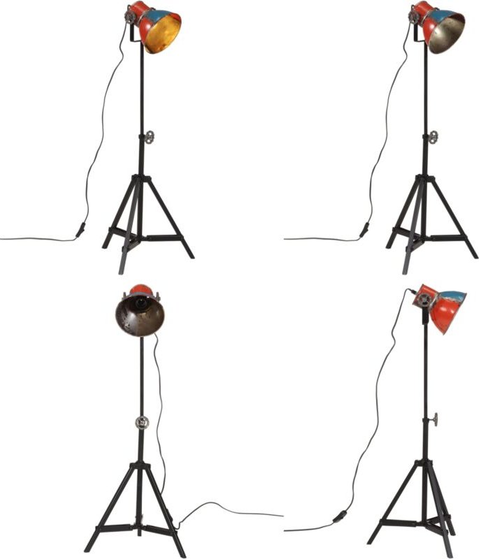 Stehleuchte 25 W Mehrfarbig 35x35x65/95 cm E27 - Industrielampen - Stehlampe - Wohnraumleuchte - Eisenleuchten - Vintage...