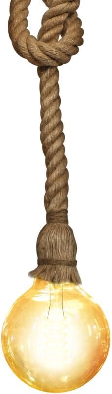 Vintage-Hängeapplikation E-27, Materialseil, 1 m