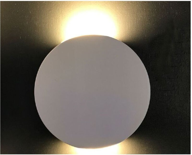 Trade Shop Traesio - Trade Shop - schlanke runde wandlampe mit doppelter lichtaustrittung 6W licht 6500K 4000K 3000K XC-...