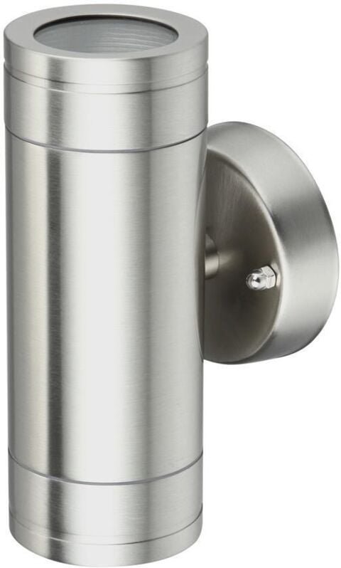 Außen-Garten-Wandleuchte, Top Down, Olimp, 2xGU10, Edelstahl, IP44, 208835, Goldlux