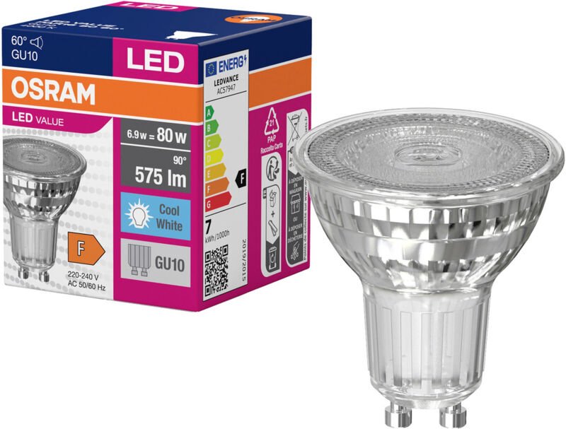 Osram - homelighting 4058075096783 led eek f (a - g) GU10 Reflektor 6.9 w = 80 w Neutralweiß (ø x h) 5
