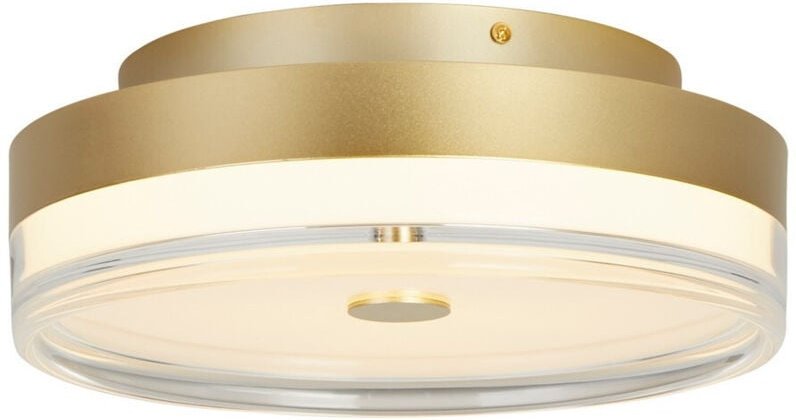Thumbnail - Searchlight Cyprus LED-Deckenleuchte, goldenes Metall und klares Acryl
