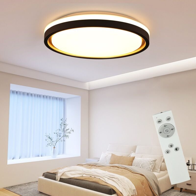 Deckenlampe led Deckenleuchte Schlafzimmer - Ø30cm Schlafzimmerlampe Dimmbar mit Fernbedienung 18W Wohnzimmer Deckenbele...