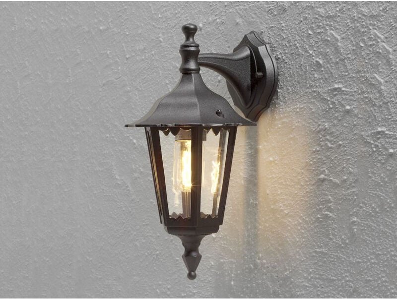 Hängende Wandleuchte firenze, E27, Aluminium schwarz