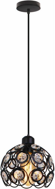 Pendelleuchte Kristall, Moderne Hängelampe mit Ø20cm Lampenschirm, MetAlles Kronleuchter Art Licht E27 Fassung für Wohnz...