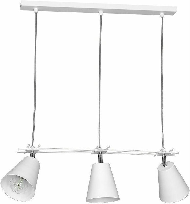 Licht-erlebnisse - Pendelleuchte Weiß E27 Metall verstellbar Esstisch Hängelampe